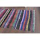 Vintage Turkish Hand-Knotted Wool Cotton Pink Kilim Runner Rug 86x171