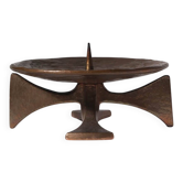 Brutalist Massive Bronze Candle Holder, 1960s