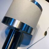 Vintage table lamp • gioffredo reggiani • cylinder • brushed steel • 1970