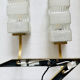 Vintage wall light in brass and glass from the 1960s.