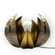 Lotus flower brass floor/table lamp, attr. Bottega Gadda, Italy, 1970