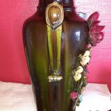 Grand Vase en Barbotine. XIX siècle.
