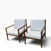 Set of 2 Italian armchairs