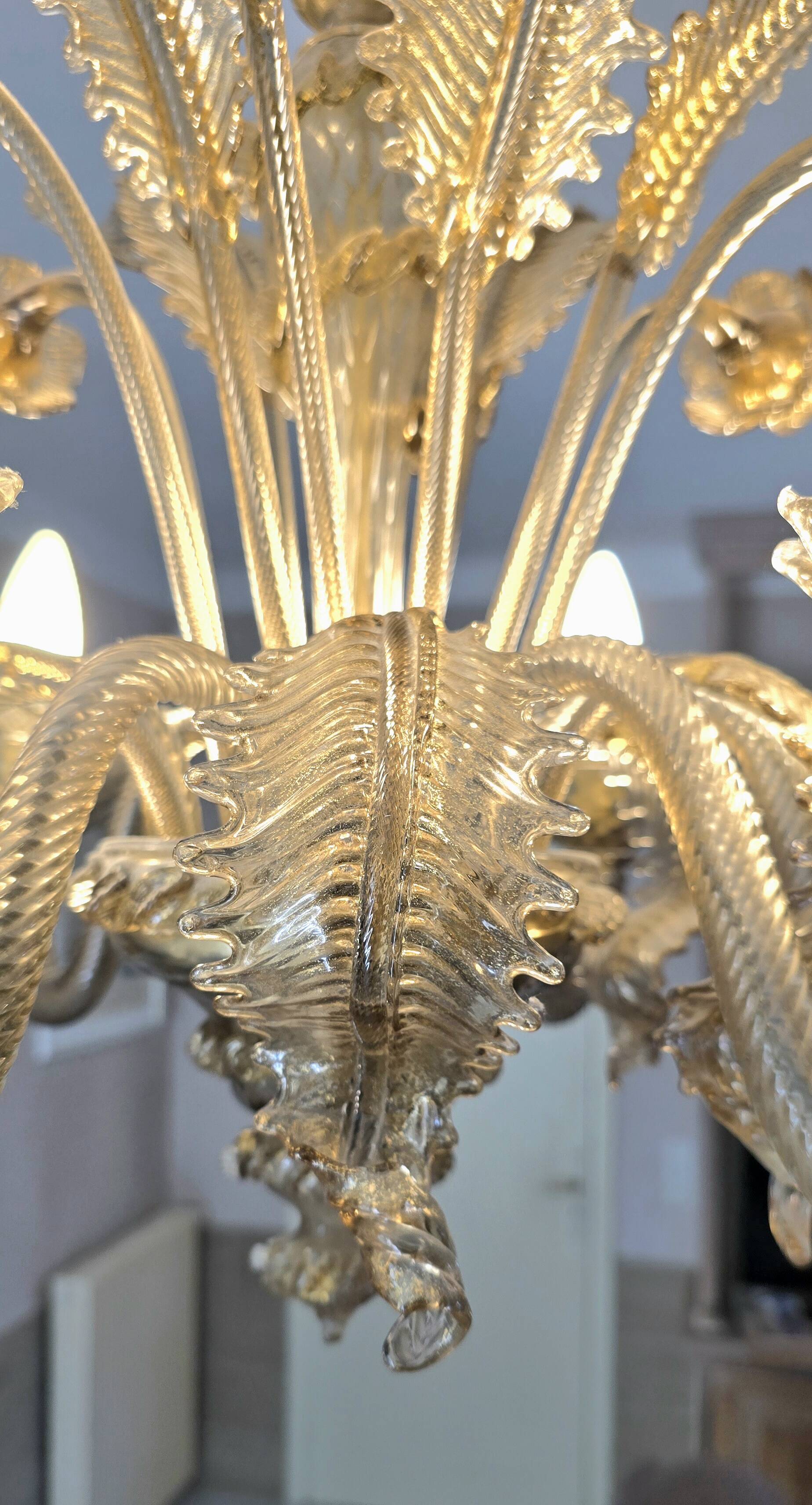 Murano glass chandelier, 6 arms, early 20th century