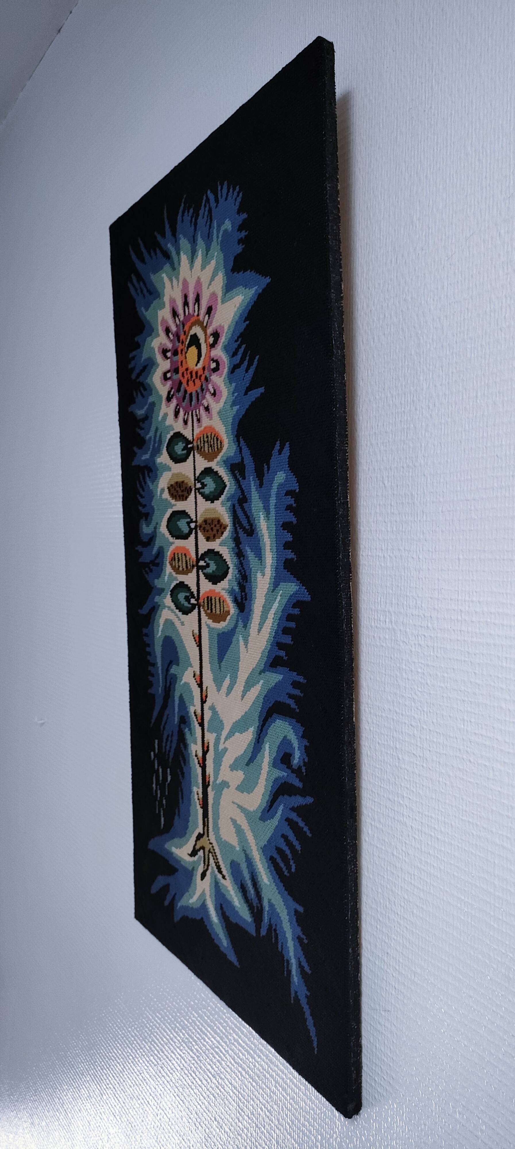 70s design flower tapestry
