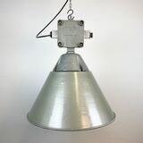 Industrial explosion proof lamp with aluminium shade from polam, 1970s