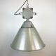 Industrial explosion proof lamp with aluminium shade from polam, 1970s