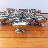 12 Vintage LETANG REMY Ice Cream Cups/Dessert Cups 18/10 Stainless Steel