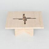 Paul Kingma artwork coffee table in travertine, The Netherlands, 1980