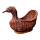 Panière / corbeille en osier en forme de canard (vintage)