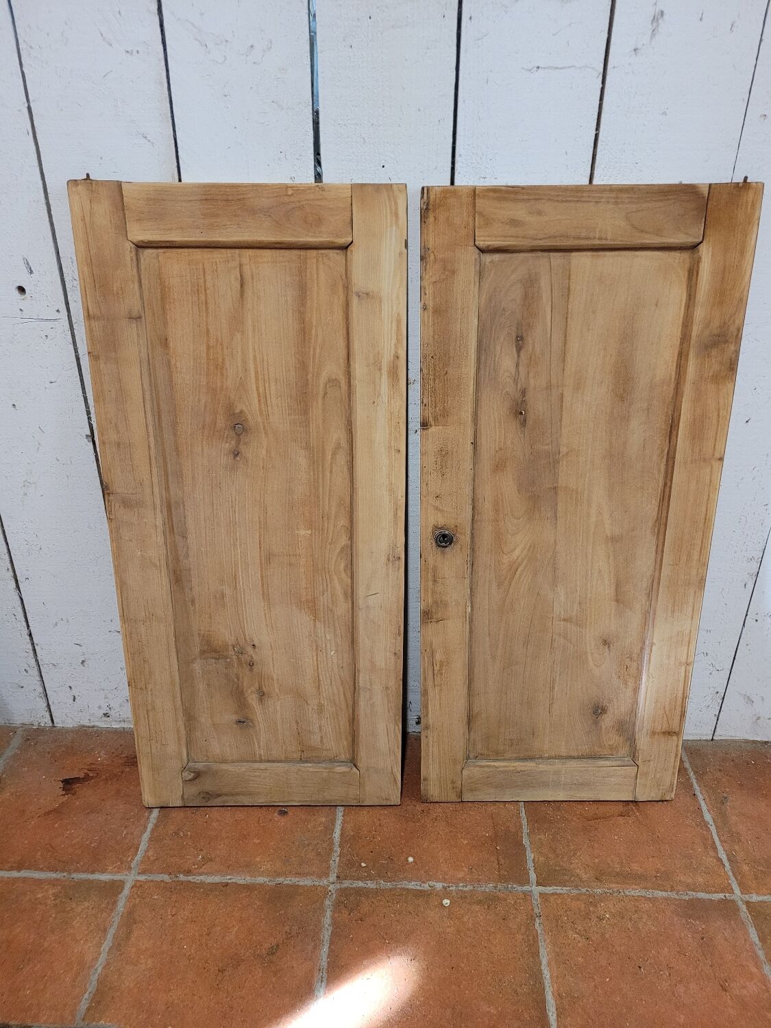 Paire de portes ancienne en merisier