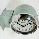 Vintage Green Kappa Maritime Double-Sided Wall Clock, 1980s