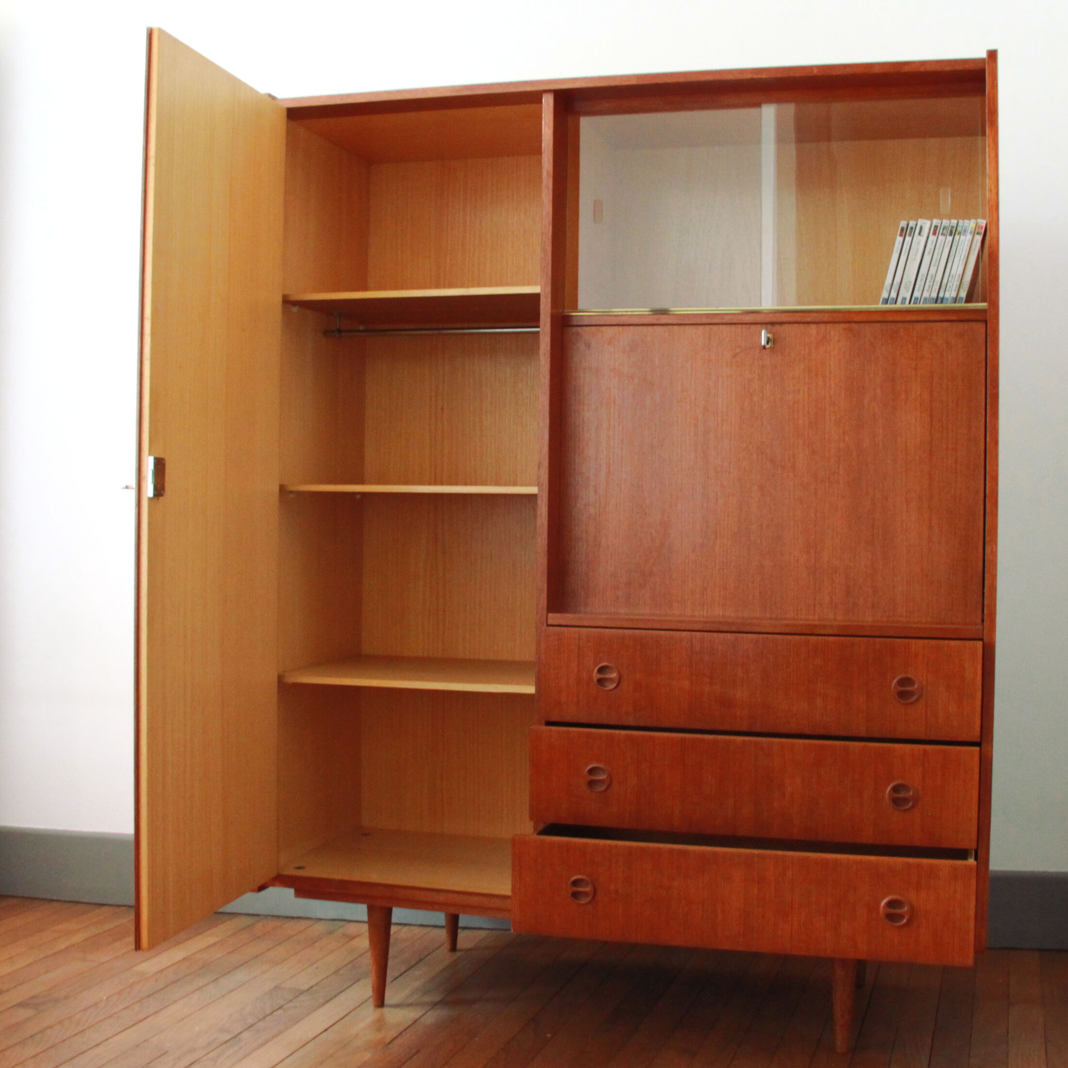 Armoire secrétaire vintage type scandinave 1960 Selency