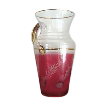 Vase carafe en verre soufflé