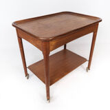Side table on wheels in teak of Danish design from the 1960s