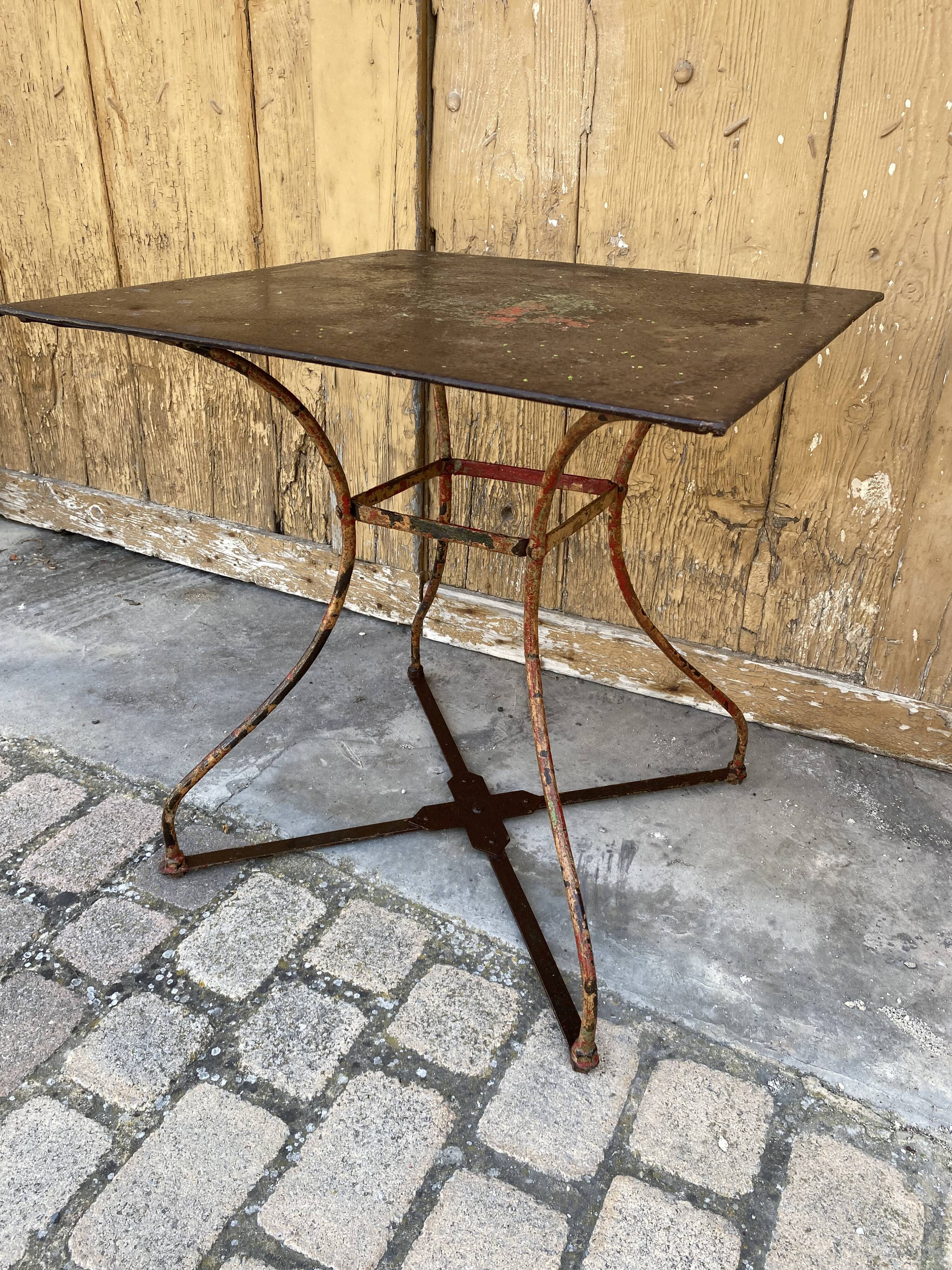Wrought iron pedestal table
