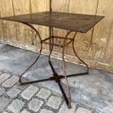 Wrought iron pedestal table
