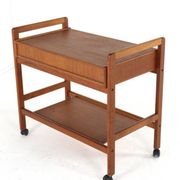 Chariot danois avec deux tiroirs - 'Favrholt' - design danois en teck