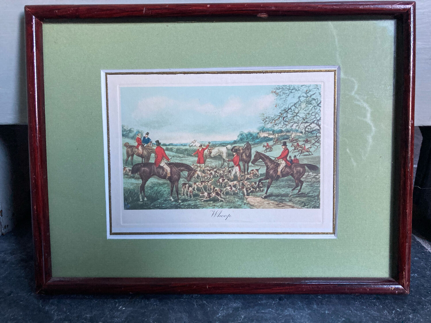 Old drawing frame - Hunting hounds