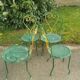 Set of 2 vintage garden chairs and 2 armchairs