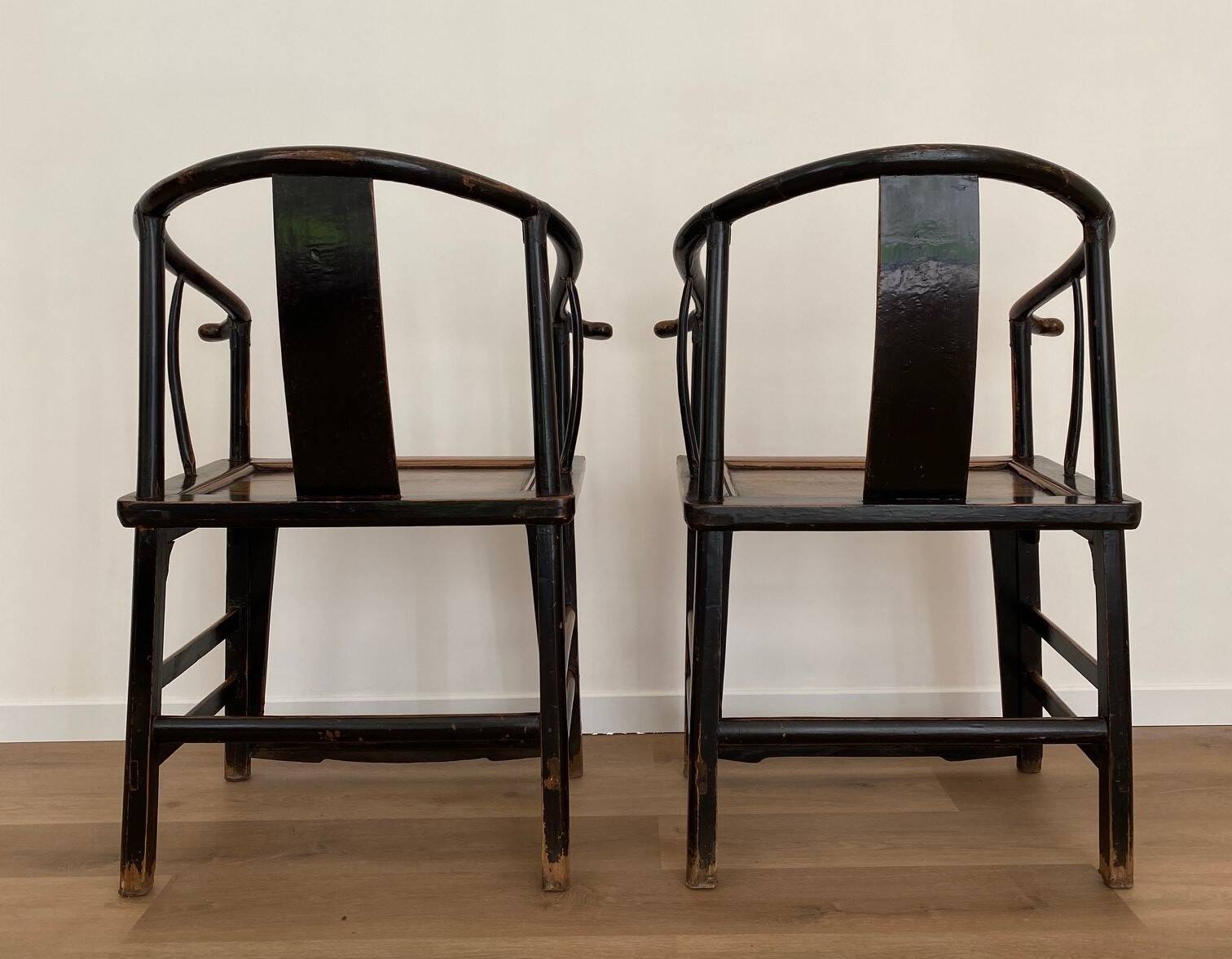 Pair of Chinese armchairs