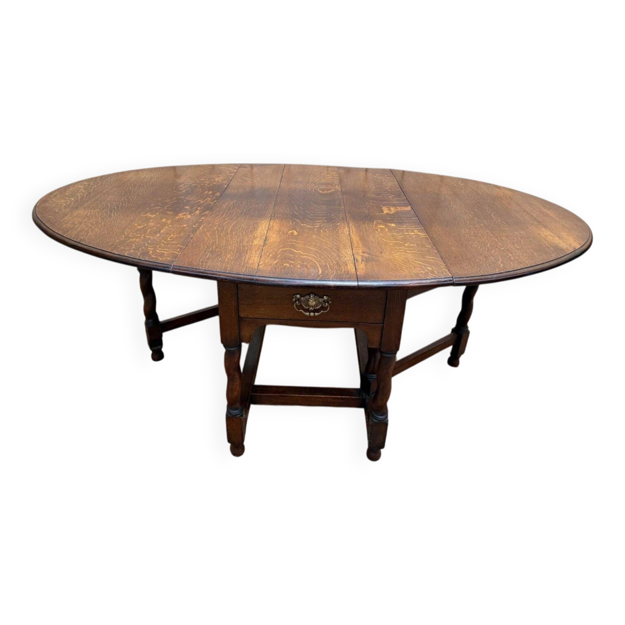 Gateleg Table – Jacobean Style – Thos Turner Manchester – Solid Oak