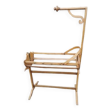 Old cradle with solid oak canopy