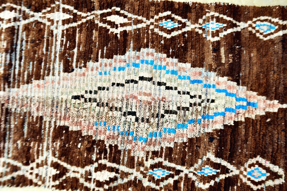 Moroccan Berber vintage hallway rug 336 x 75 cm