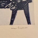 Max Papart - Le Cavalier - Original lithograph signed and numbered