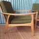 Paire de fauteuils scandinaves pieds compas