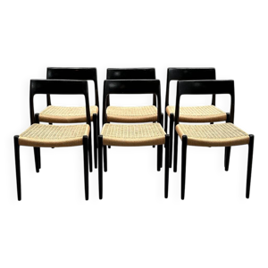 6 chaises 'modèle 77', - niels