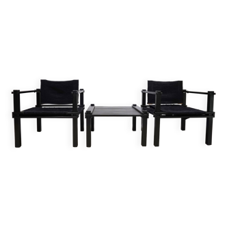 Ensemble de 2 fauteuils Farmer avec table Bofinger par Gerd Lange, 1960
