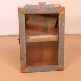 Original polychrome Burmese teak wall display case