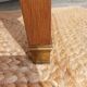 solid wood desk, leather top and extension