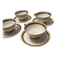 Service for 4 cups + saucers Haviland Limoges Porcelain