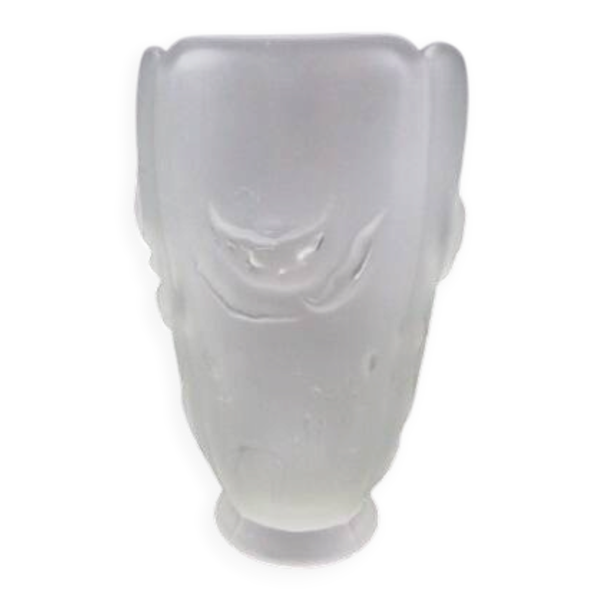 Vase ancien en verre dépoli