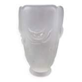 Antique frosted glass vase