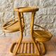 Vintage bamboo and rattan plant holder, circa 70's