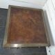 Vintage steel and leather coffee table