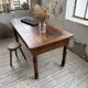 Table de ferme ou table de drapier noyer massif 1900