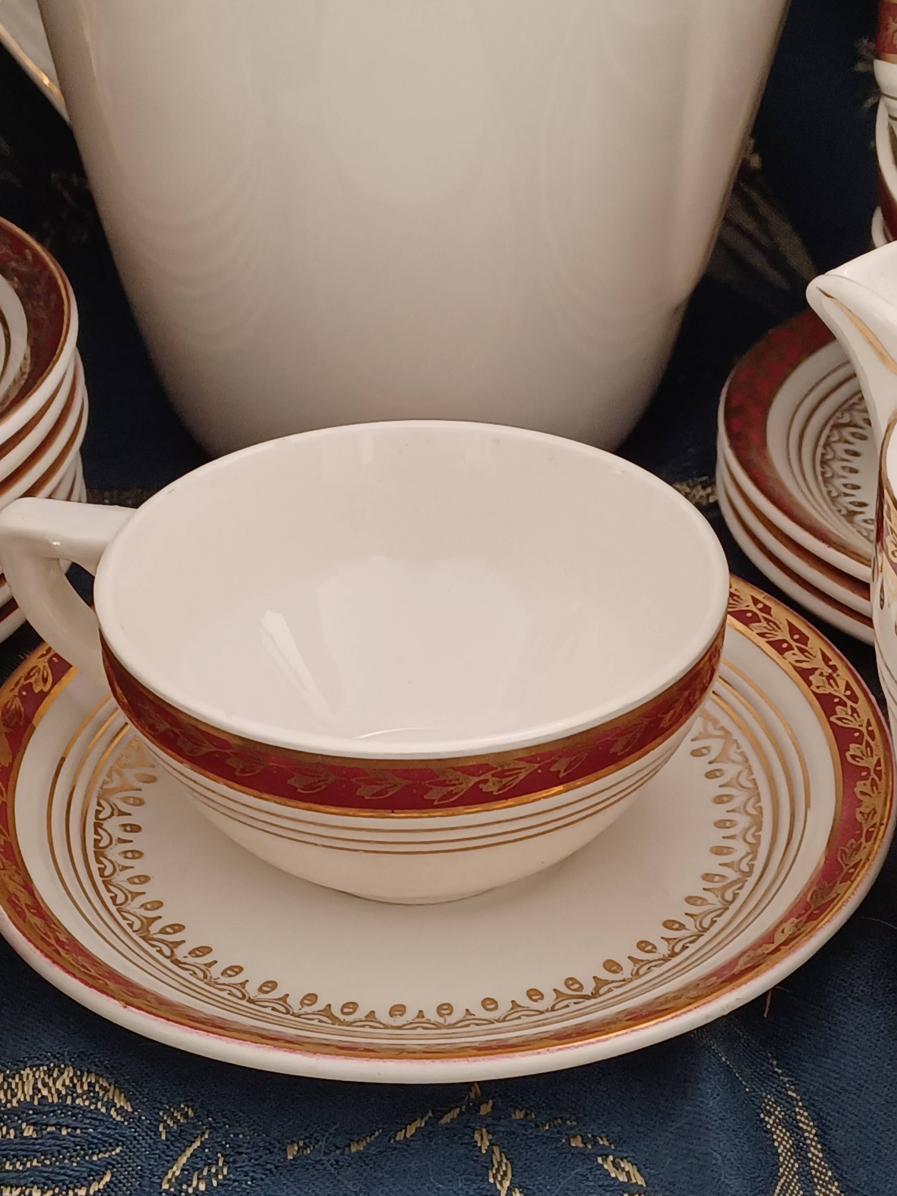 Vintage coffee service. semi porcelain. 11 pers.