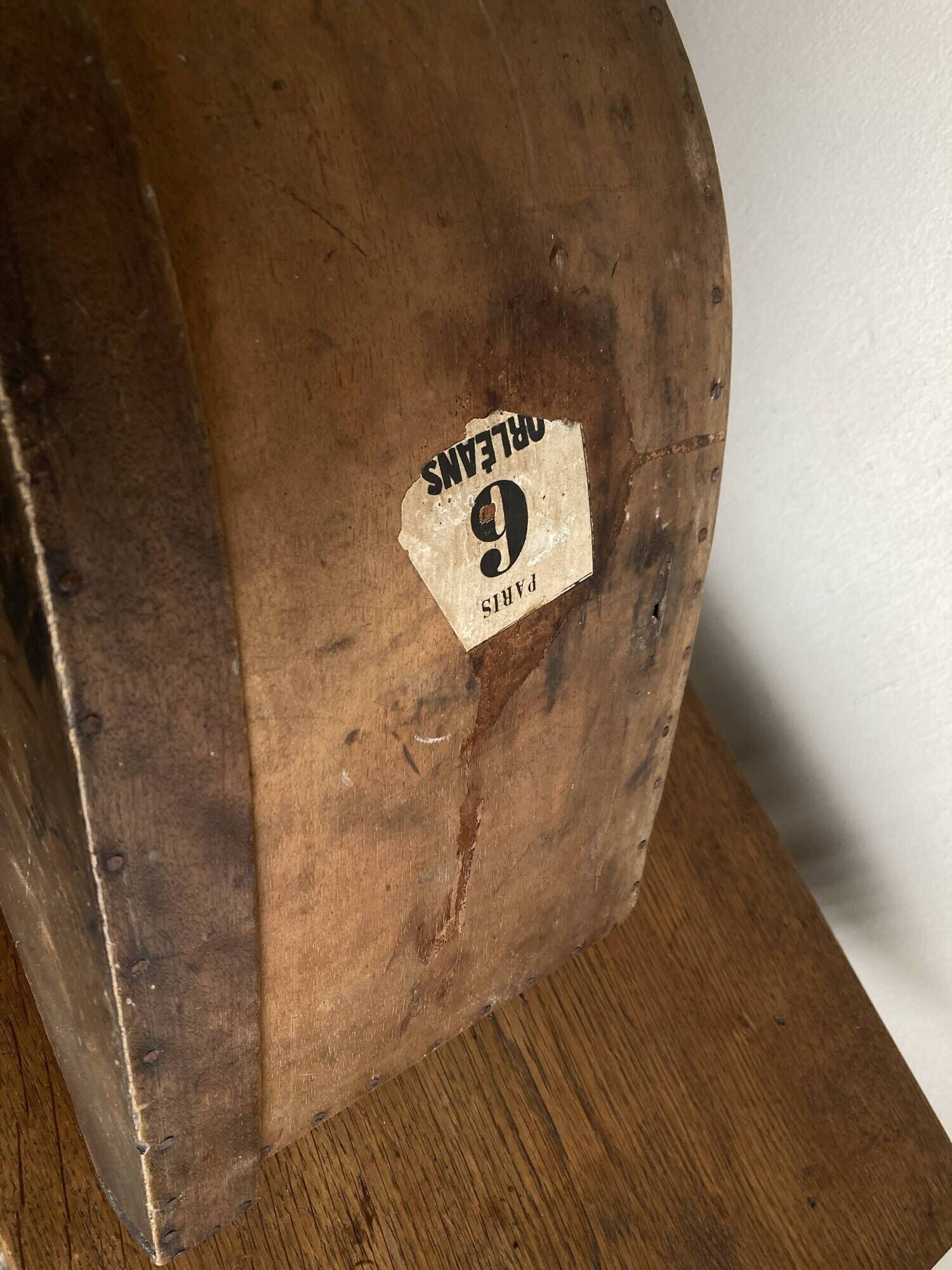 Neo-classical Empire box 1860 in curved wood shape XXL