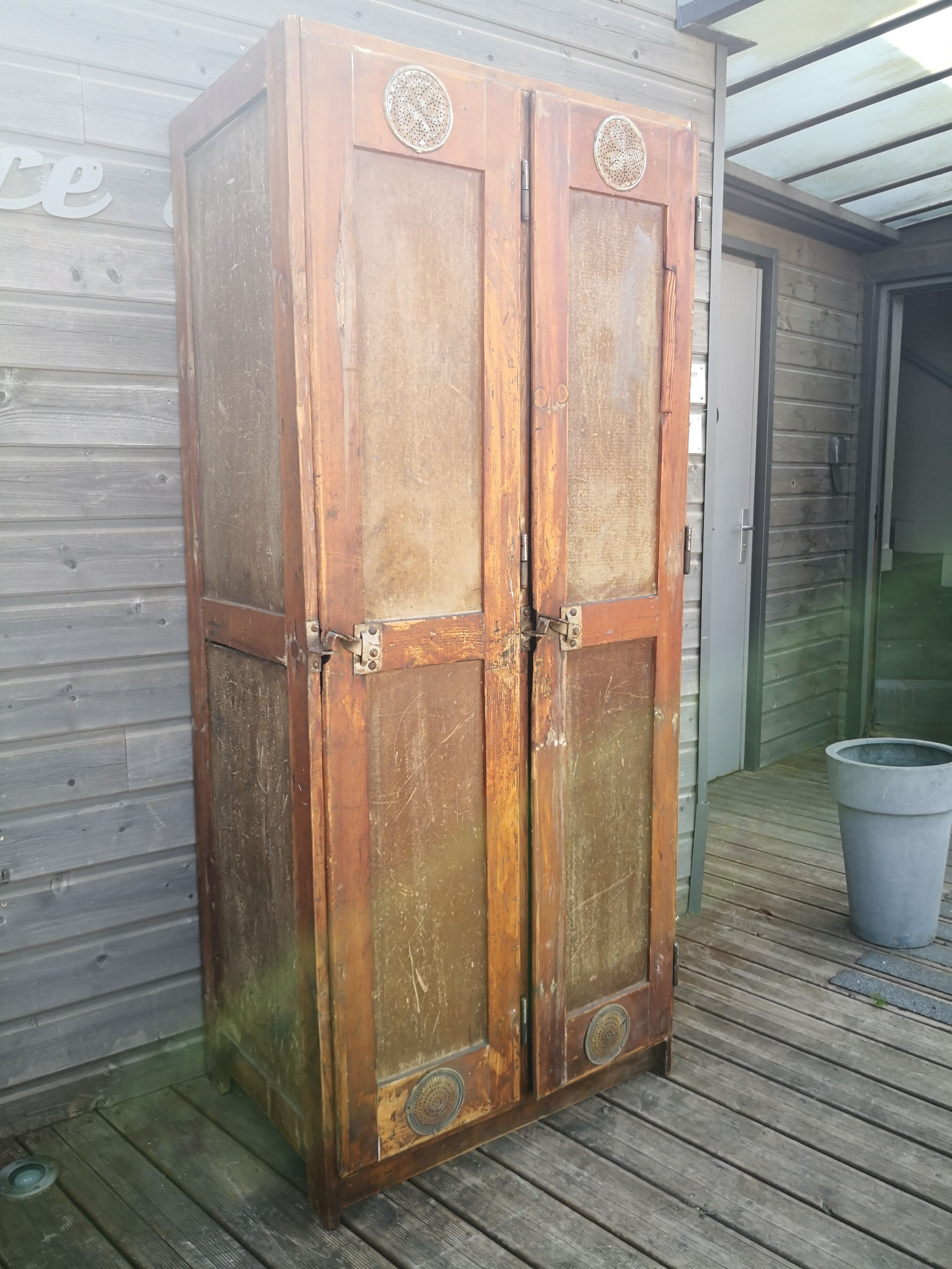Coat rack cloakroom, Vintage wooden wardrobe