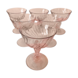 Suite of 6 pink cups