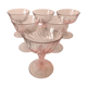 Suite de 6 coupes roses