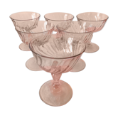 Suite de 6 coupes roses