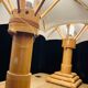 70s bamboo parasol lamps