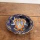 Ashtray Pocket Dish Earthenware Gien Renaissance Model Angel Cherub Blue