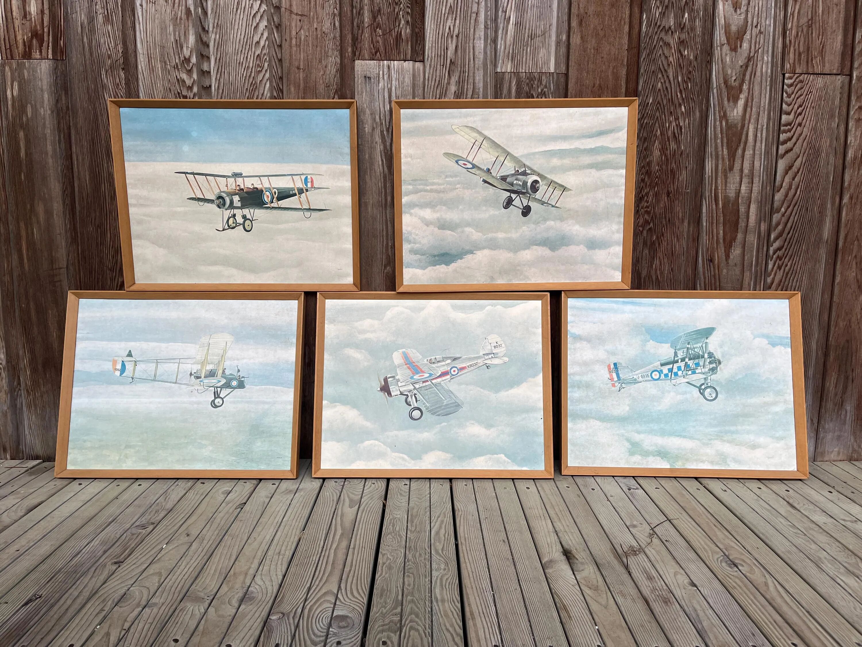 Set of 5 vintage U.S. MILITARY aircraft posters