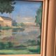 Original Oil on Canvas – “House near The Lake” by Fern I. Coppedge – Signed – Vintage & Framed – 30 × 24 cm (11.8" × 9.4")